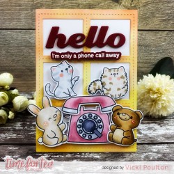 (T4T/884/Cha/Cle)Time For Tea Designs Let's Chat Clear Stamps