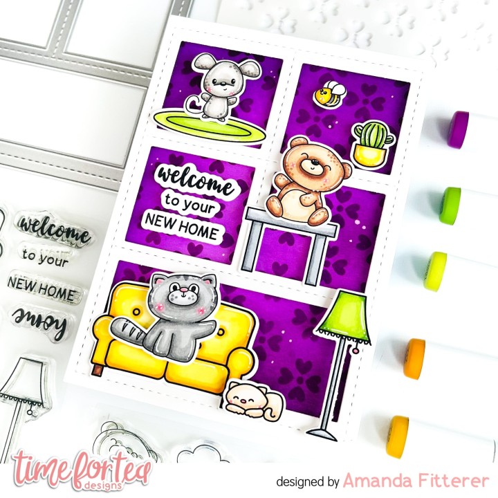 (T4T/880/Hea/Cle)Time For Tea Designs Home Is Where The Heart Is Clear Stamps