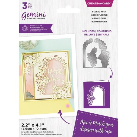 (GEM-MD-CAD-FLAR)Gemini Floral Aperture Floral Arch Create-a-Card Dies