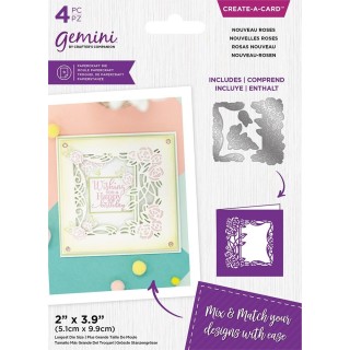 (GEM-MD-CAD-NRO)Gemini Floral Aperture Nouveau Roses Create-a-Card Dies