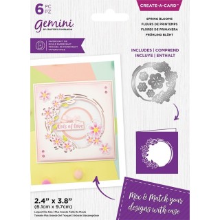 (GEM-MD-CAD-SPBL)Gemini Floral Aperture Spring Blooms Create-a-Card Dies