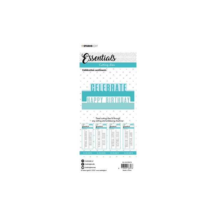 (SL-ES-CD215)Studio Light SL Cutting Die Celebration sentiments Essentials nr.215