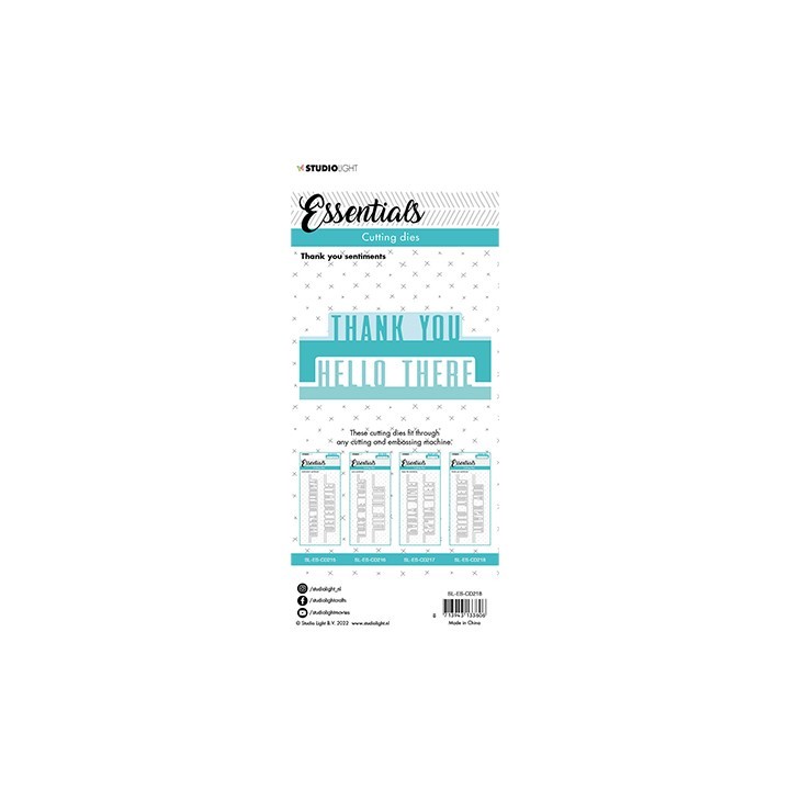 (SL-ES-CD218)Studio Light SL Cutting Die Thank you sentiments Essentials nr.218