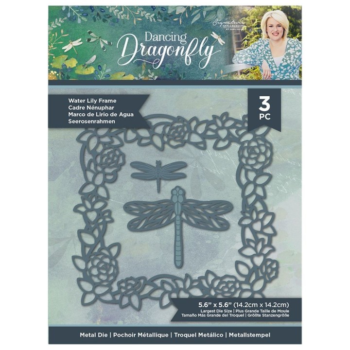 (S-DDF-MD-WLF)Crafter's Companion Dancing Dragonfly Metal Die Water Lily Frame