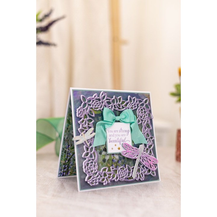 (S-DDF-MD-WLF)Crafter's Companion Dancing Dragonfly Metal Die Water Lily Frame