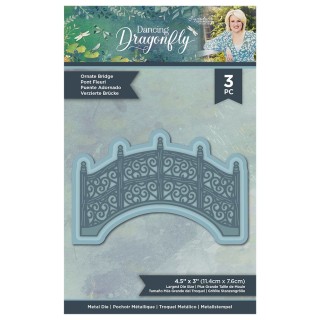 (S-DDF-MD-OBR)Crafter's Companion Dancing Dragonfly Metal Die Ornate Bridge