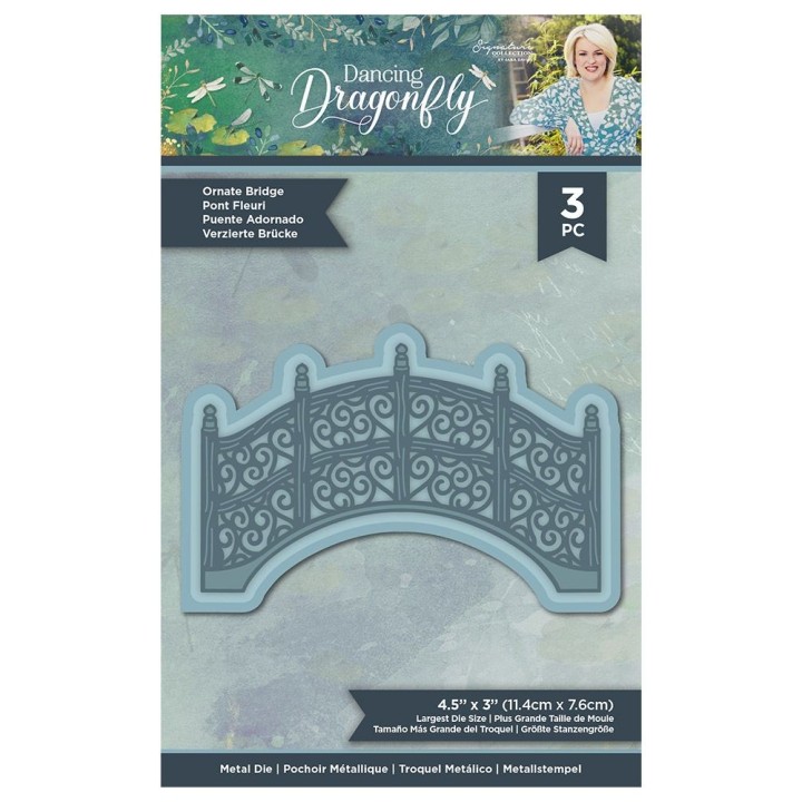 (S-DDF-MD-OBR)Crafter's Companion Dancing Dragonfly Metal Die Ornate Bridge