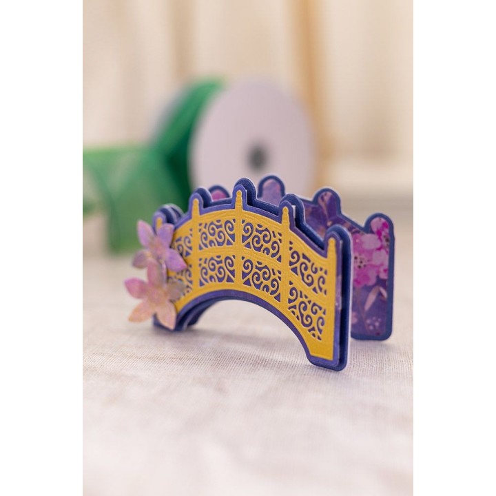 (S-DDF-MD-OBR)Crafter's Companion Dancing Dragonfly Metal Die Ornate Bridge