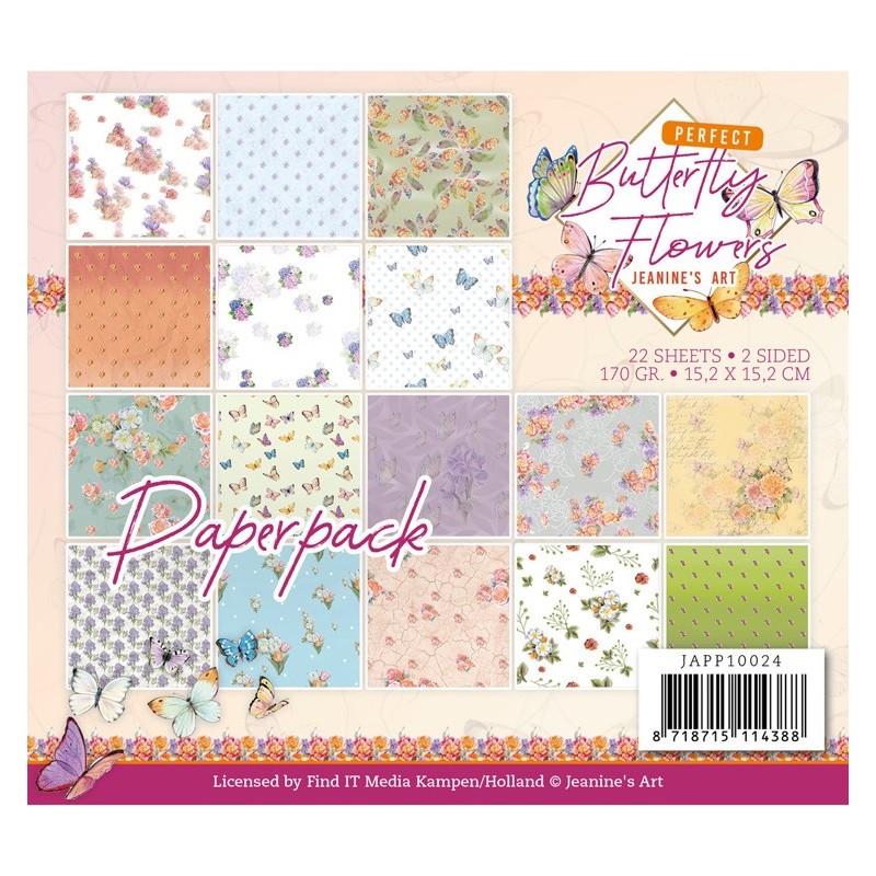 (JAPP10024)Paperpack - Jeanine's Art - Perfect Butterfly Flowers