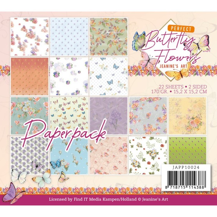(JAPP10024)Paperpack - Jeanine's Art - Perfect Butterfly Flowers