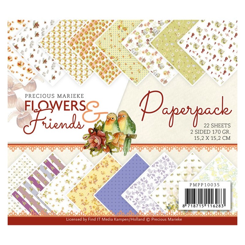(PMPP10035)Paperpack - Precious Marieke - Flowers and Friends