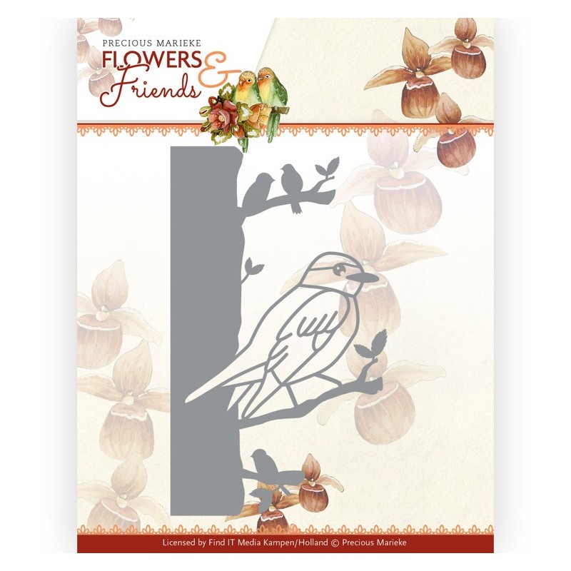 (PM10230)Dies - Precious Marieke - Flowers and Friends - Birds Edge