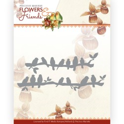 (PM10231)Dies - Precious Marieke - Flowers and Friends - Birds in a Row