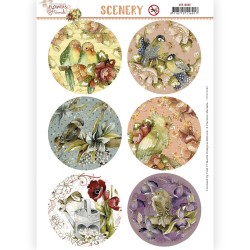 (CDS10080)Scenery - Precious Marieke - Aquarella - Flowers and Friends Round