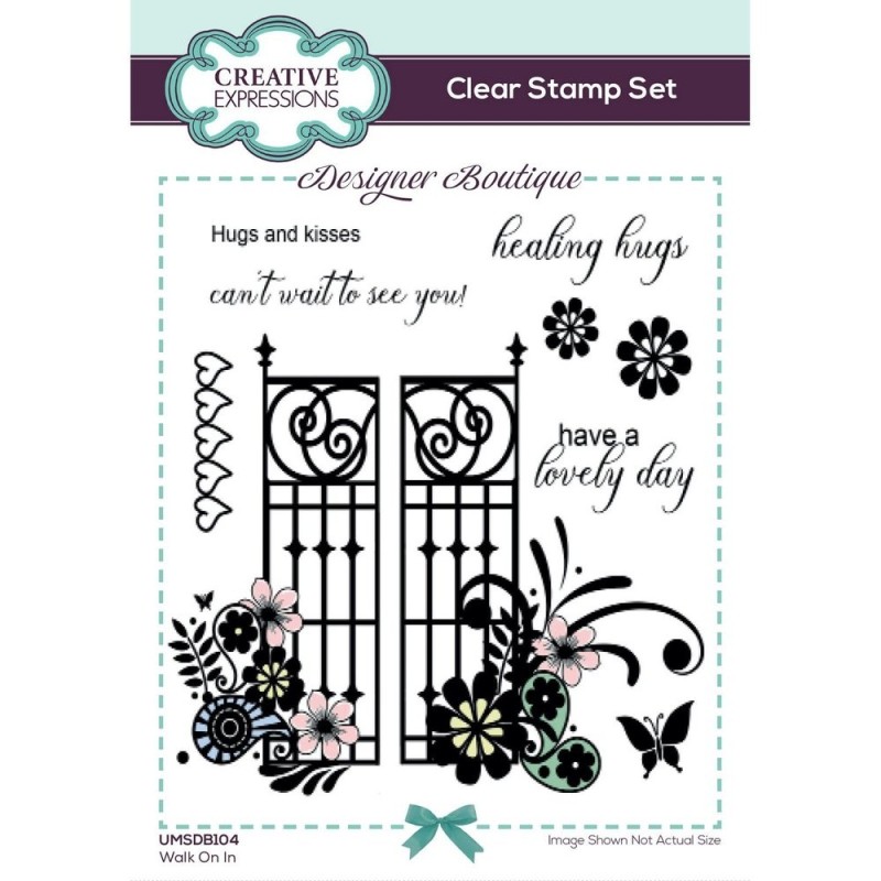 (UMSDB104)Creative Expressions Clear stamp Designer boutique Set Walk On In 15,2x10,16cm