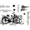 (UMSDB105)Creative Expressions Clear stamp Designer boutique Set I Wheelie Love My Bike 15,2x10,16cm