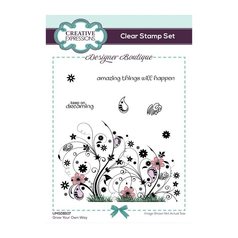(UMSDB107)Creative Expressions Clear stamp Designer boutique Set Grow Your Own Way 15,2x10,16cm