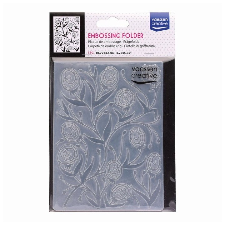(100605-209)Vaessen Creative Embossing folder ranonkel