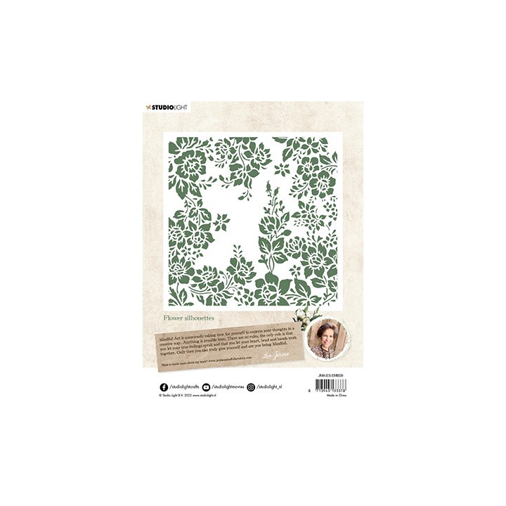 (JMA-ES-EMB09)Studio Light JMA Embossing Folder Flower silhouettes Essentials nr.09
