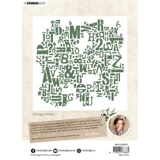 (JMA-ES-EMB10)Studio Light JMA Embossing Folder Grungy letters Essentials nr.10