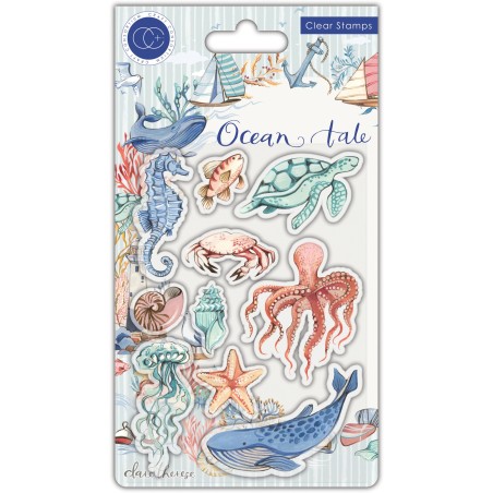 (CCSTMP077)Craft Consortium Ocean Tale Clear Stamps Sea Life