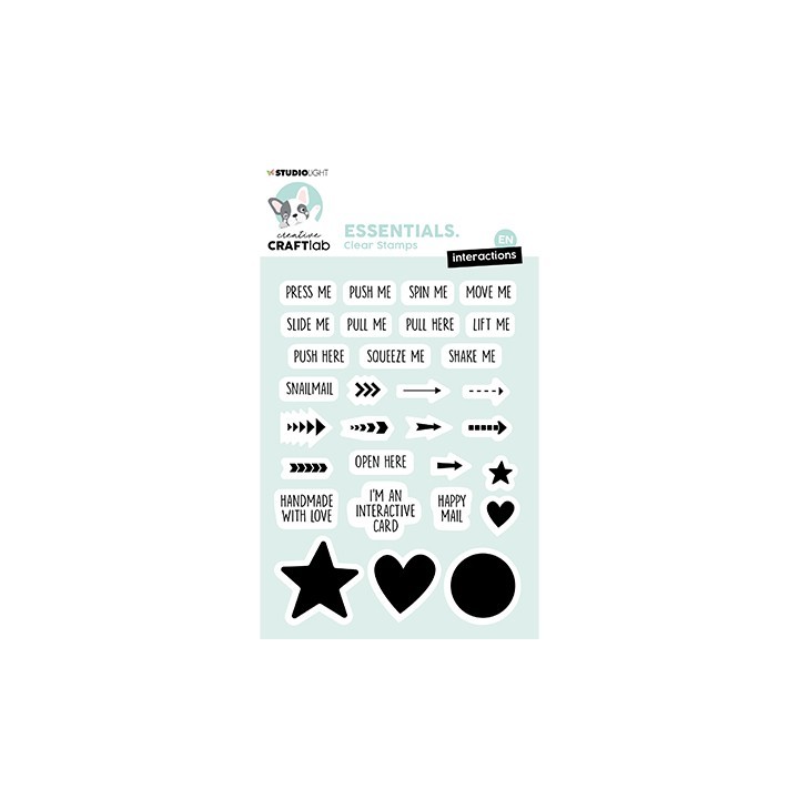(CCL-ES-STAMP238)Studio light  SL Clear stamp Text interactions for Slider pop up die Essentials nr.238r.221