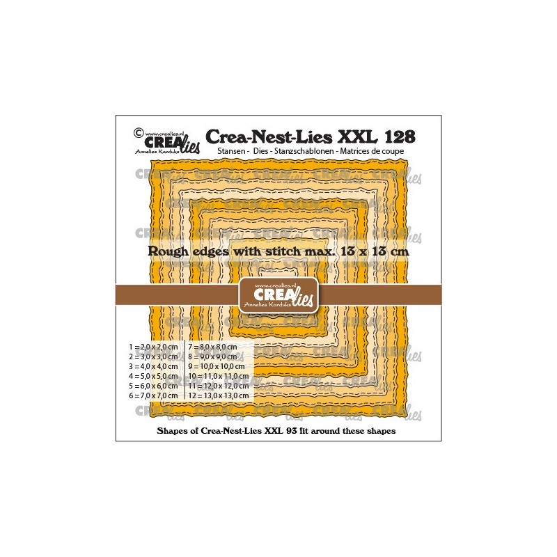 (CLNestXXL128)Crealies Crea-nest-dies XXL Squares