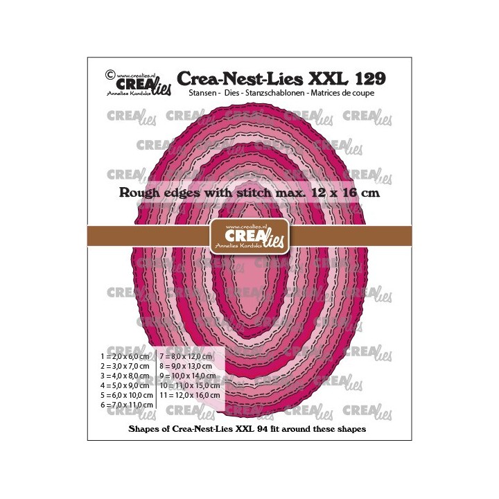 (CLNestXXL129)Crealies Crea-nest-dies XXL Oval