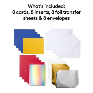 (2009207)Cricut Joy Foil Transfer Insert Cards Celebration (8pcs)