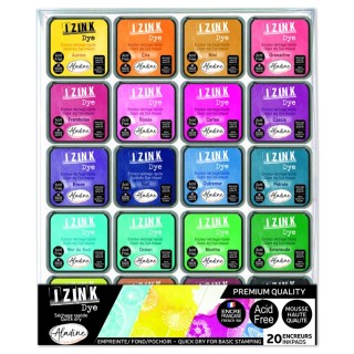 (19703)SET 20 INKPADS IZINK DYE - S QUICK DRY
