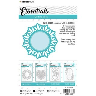 (SL-ES-CD219)Studio Light SL Cutting Die Doily shaker frame Essentials nr.219
