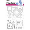 (SL-ES-SCD16)Studio light  SL Clear stamp + Dies Square floral envelope Essentials nr.16