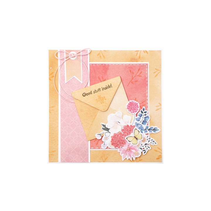 (SL-ES-SCD16)Studio light  SL Clear stamp + Dies Square floral envelope Essentials nr.16