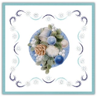 (STDO180)Stitch and Do 180 - Jeanine's Art - A Perfect - Blue Christmas Flowers