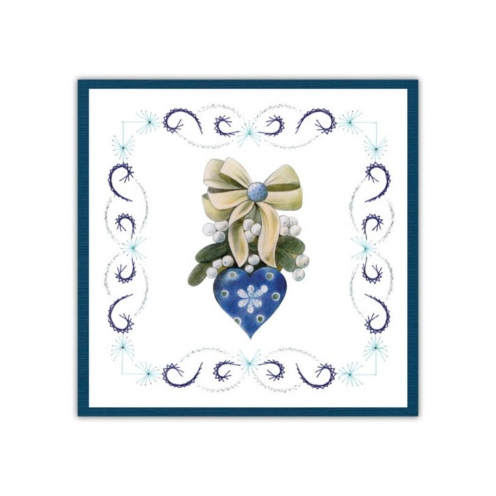 (STDO180)Stitch and Do 180 - Jeanine's Art - A Perfect - Blue Christmas Flowers