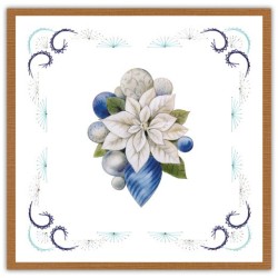 (STDO180)Stitch and Do 180 - Jeanine's Art - A Perfect - Blue Christmas Flowers