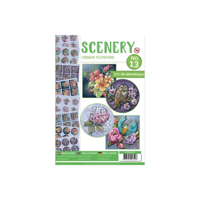 (POS10013)Push Out book Scenery 13 - Urban Flowers