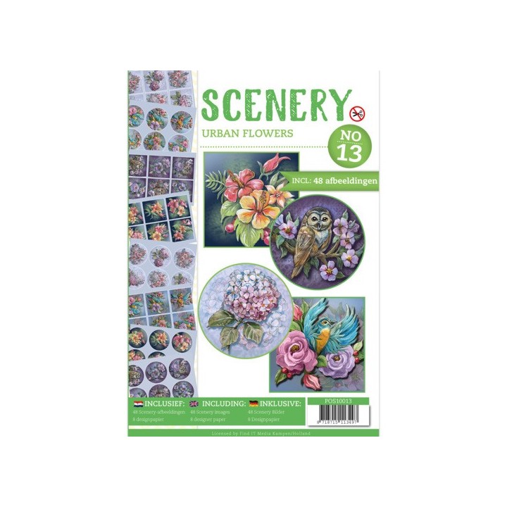 (POS10013)Push Out book Scenery 13 - Urban Flowers