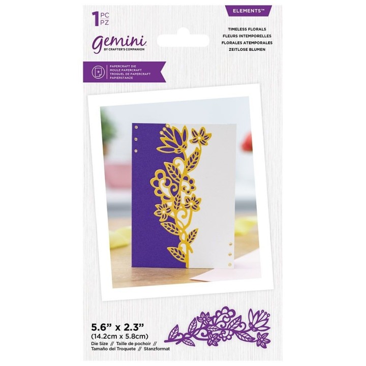 (GEM-MD-ELE-TIFL)Gemini Grande Swirls Edges Timeless Florals Elements Dies