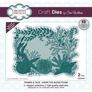 (CED4459)Creative Expressions Sue Wilson Craft Die Frame Under The Waves