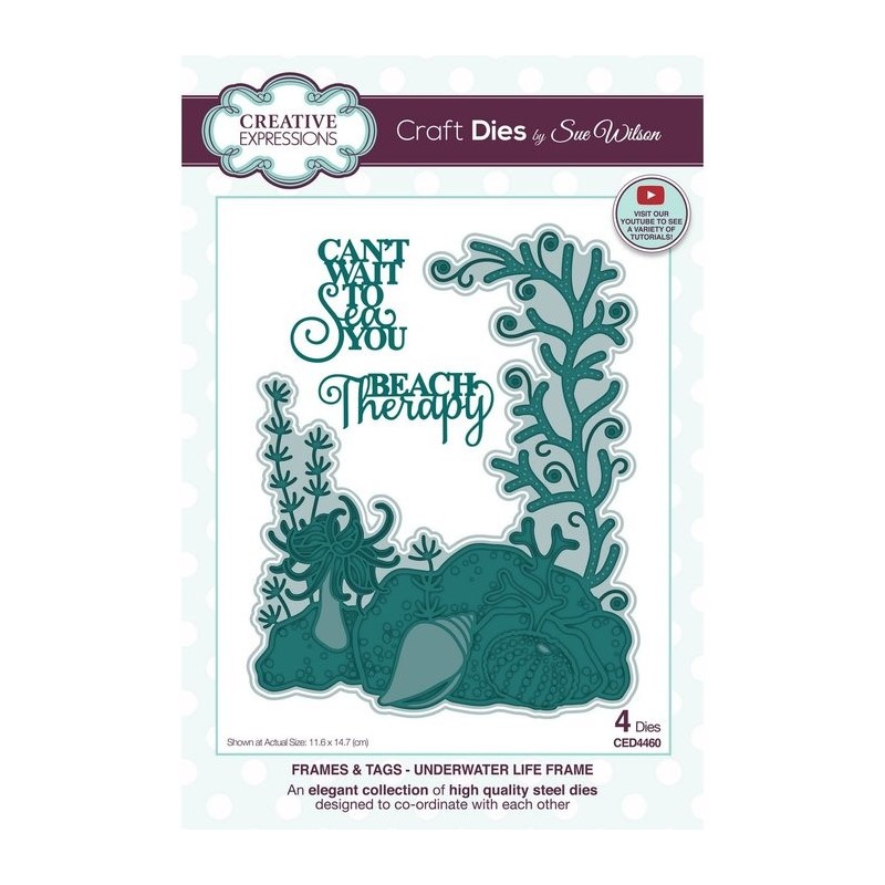 (CED4460)Creative Expressions Sue Wilson Craft Die Frame Underwater Life