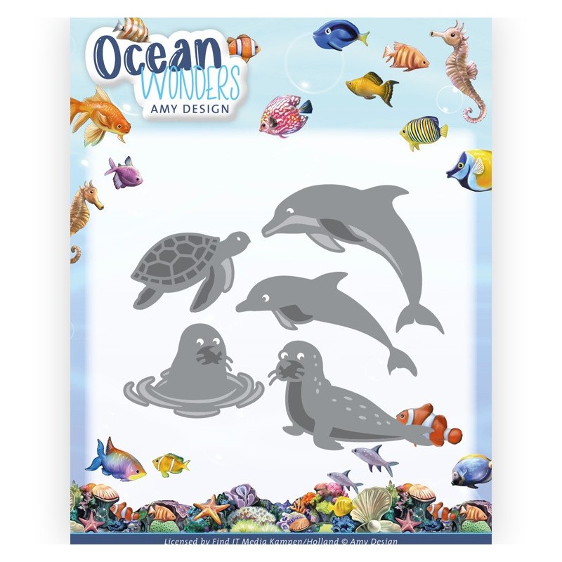 (ADD10275)Dies - Amy Design - Ocean Wonders - Dies - Sea Animals