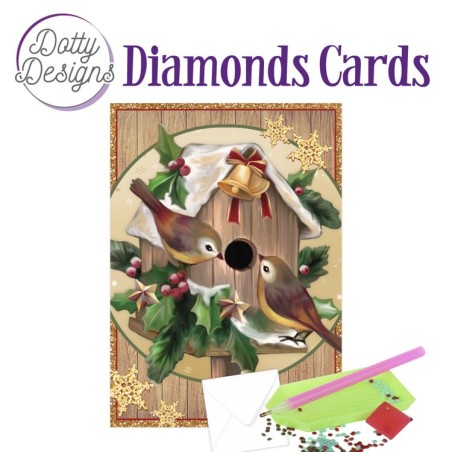 (DDDC1042)Dotty Designs Diamond Cards - Christmas Birdhouse
