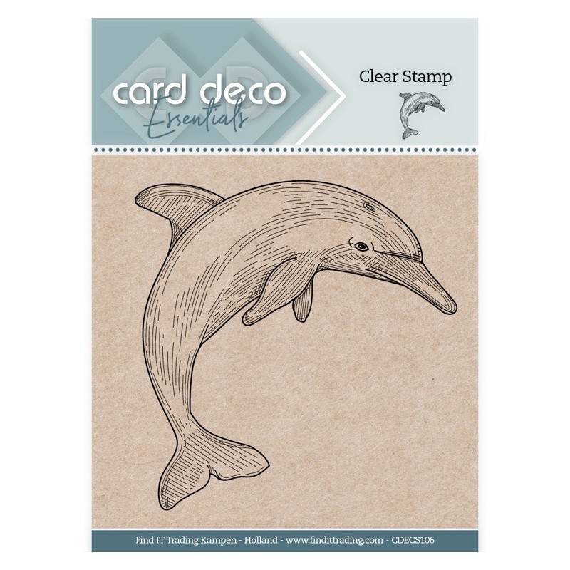 (CDECS106)Card Deco Essentials Clear Stamps - Dolphin