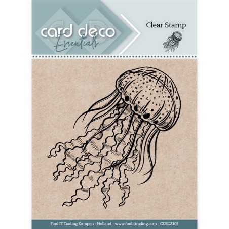 (CDECS107)Card Deco Essentials Clear Stamps - Jellyfish