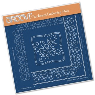 (GRO-GG-41661-12)Groovi Grid Plate A5 JOSIE DAVIDSON'S TRIANGLE LACE DUET