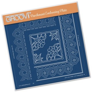 (GRO-GG-41660-12)Groovi Grid Plate A5 JOSIE DAVIDSON'S OVAL LACE DUET