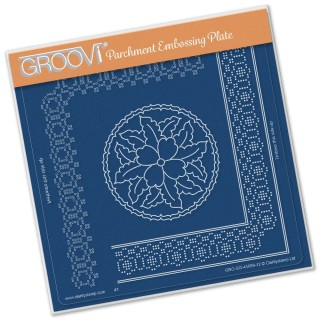 (GRO-GG-41659-12)Groovi Grid Plate A5 JOSIE DAVIDSON'S CIRCLE LACE DUET