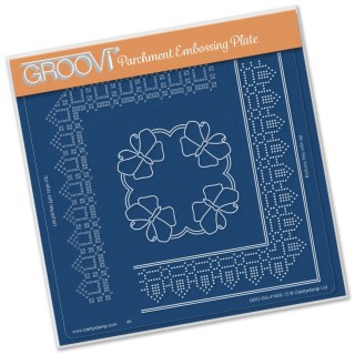 (GRO-GG-41658-12)Groovi Grid Plate A5 JOSIE DAVIDSON'S ARCH LACE DUET