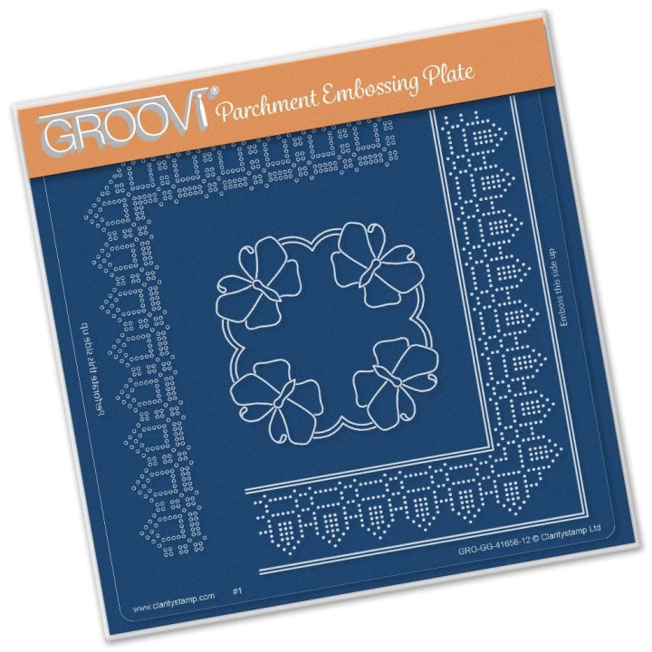 (GRO-GG-41658-12)Groovi Grid Plate A5 JOSIE DAVIDSON'S ARCH LACE DUET
